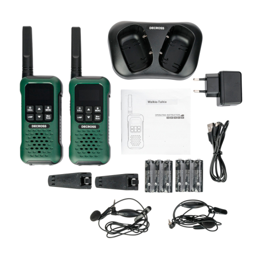 Комплект портативных раций DECROSS DC93 Dark Green Twin EU (2 шт) 